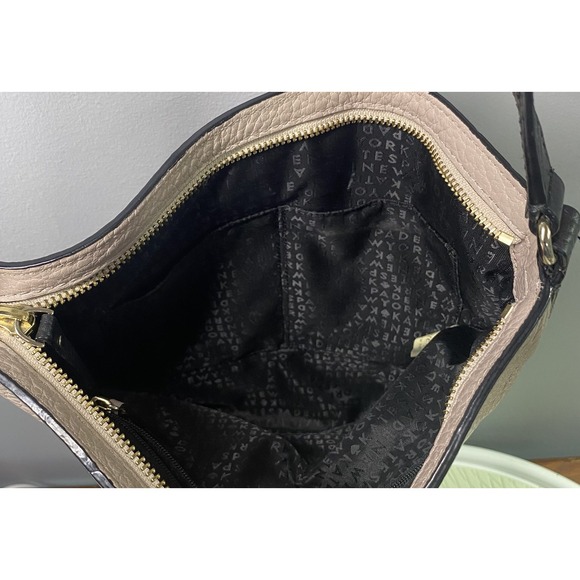 Kate Spade Bay Street Cora Crossbody Pebbled Leather Purse Black/Tan 10x11x1" - Picture 14 of 16